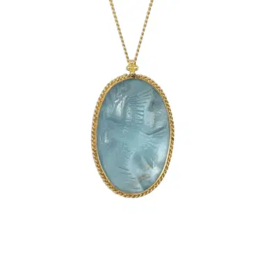 Amáli Amáli One of a Kind 18K Yellow Gold Aquamarine Pendant Necklace by The Solist | Thumbnail 1 Amáli Amáli One of a Kind 18K Yellow Gold Aquamarine Pendant Necklace by The Solist | Thumbnail 1