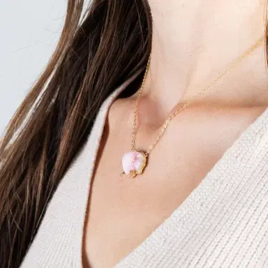 Amáli Amáli One of a Kind 18K Yellow Gold Pink Opal Elephant Pendant Necklace by The Solist | Thumbnail 3 Amáli Amáli One of a Kind 18K Yellow Gold Pink Opal Elephant Pendant Necklace by The Solist | Thumbnail 3