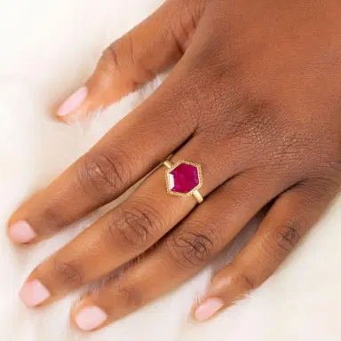 Amáli Amáli One of a Kind 18K Yellow Gold Ruby Statement Ring Sz. 7 by The Solist | Thumbnail 2 Amáli Amáli One of a Kind 18K Yellow Gold Ruby Statement Ring Sz. 7 by The Solist | Thumbnail 2