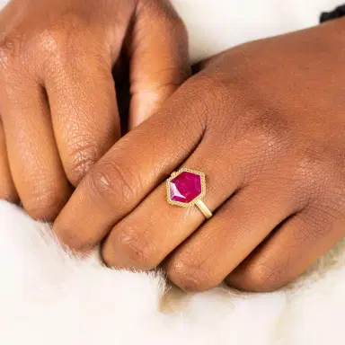 Amáli Amáli One of a Kind 18K Yellow Gold Ruby Statement Ring Sz. 7 by The Solist | Thumbnail 3 Amáli Amáli One of a Kind 18K Yellow Gold Ruby Statement Ring Sz. 7 by The Solist | Thumbnail 3
