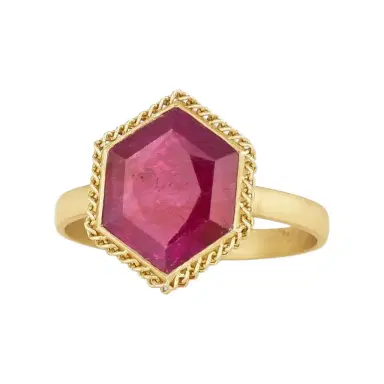 Amáli Amáli One of a Kind 18K Yellow Gold Ruby Statement Ring Sz. 7 by The Solist | Thumbnail 1 Amáli Amáli One of a Kind 18K Yellow Gold Ruby Statement Ring Sz. 7 by The Solist | Thumbnail 1