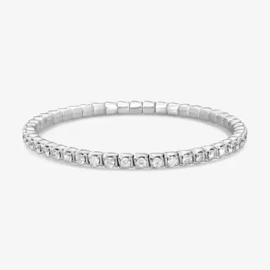 Ina Mar Ina Mar 18K White Gold 4.23 ctw. Round Diamond Stretch Tennis Bracelet by The Solist | Thumbnail 3 Ina Mar Ina Mar 18K White Gold 4.23 ctw. Round Diamond Stretch Tennis Bracelet by The Solist | Thumbnail 3