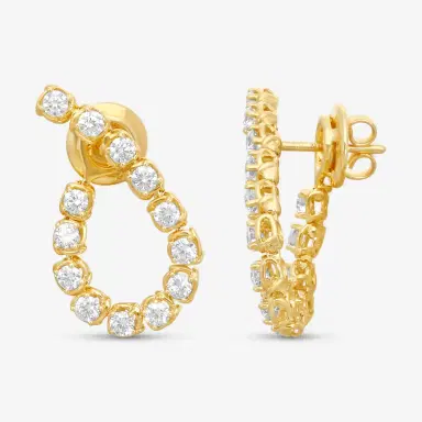 Ina Mar Ina Mar 18K Yellow Gold 1.43 ctw. Round Diamond Earrings by The Solist | Thumbnail 3 Ina Mar Ina Mar 18K Yellow Gold 1.43 ctw. Round Diamond Earrings by The Solist | Thumbnail 3