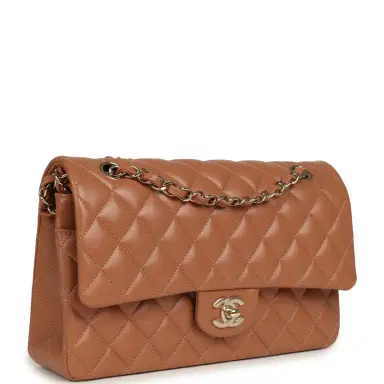 Chanel Chanel Medium Classic Double Flap Bag Caramel Lambskin Light Gold Hardware | Thumbnail 2 Chanel Chanel Medium Classic Double Flap Bag Caramel Lambskin Light Gold Hardware | Thumbnail 2