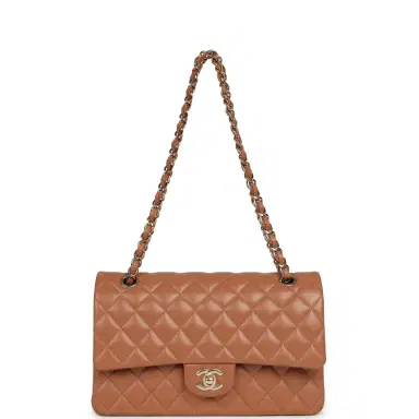 Chanel Chanel Medium Classic Double Flap Bag Caramel Lambskin Light Gold Hardware | Thumbnail 7 Chanel Chanel Medium Classic Double Flap Bag Caramel Lambskin Light Gold Hardware | Thumbnail 7