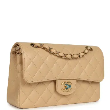 Chanel Chanel Small Classic Double Flap Bag Beige Caviar Light Gold Hardware | Thumbnail 2 Chanel Chanel Small Classic Double Flap Bag Beige Caviar Light Gold Hardware | Thumbnail 2