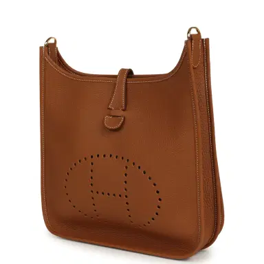 HERMÈS Hermes Evelyne III PM Gold Clemence Gold Hardware | Thumbnail 5 HERMÈS Hermes Evelyne III PM Gold Clemence Gold Hardware | Thumbnail 5