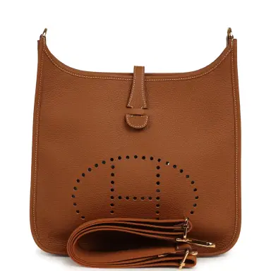 HERMÈS Hermes Evelyne III PM Gold Clemence Gold Hardware | Thumbnail 1 HERMÈS Hermes Evelyne III PM Gold Clemence Gold Hardware | Thumbnail 1