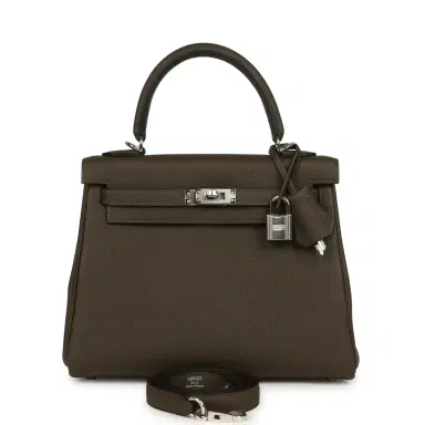 HERMÈS Hermes Kelly Retourne 25 Vert Loden Togo Palladium Hardware | Thumbnail 1 HERMÈS Hermes Kelly Retourne 25 Vert Loden Togo Palladium Hardware | Thumbnail 1