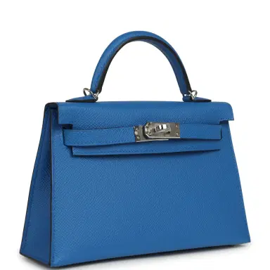 HERMÈS Hermes Kelly Sellier 20 Bleu Zellige Epsom Palladium Hardware | Thumbnail 2 HERMÈS Hermes Kelly Sellier 20 Bleu Zellige Epsom Palladium Hardware | Thumbnail 2