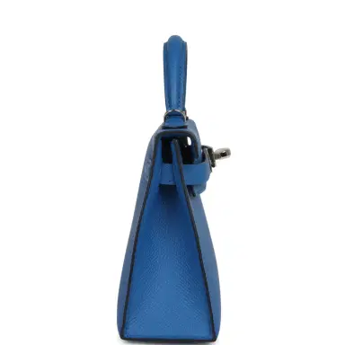 HERMÈS Hermes Kelly Sellier 20 Bleu Zellige Epsom Palladium Hardware | Thumbnail 3 HERMÈS Hermes Kelly Sellier 20 Bleu Zellige Epsom Palladium Hardware | Thumbnail 3