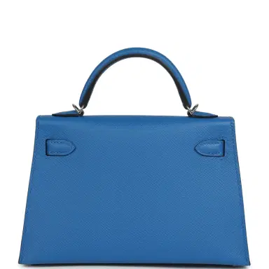 HERMÈS Hermes Kelly Sellier 20 Bleu Zellige Epsom Palladium Hardware | Thumbnail 4 HERMÈS Hermes Kelly Sellier 20 Bleu Zellige Epsom Palladium Hardware | Thumbnail 4