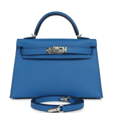 HERMÈS Hermes Kelly Sellier 20 Bleu Zellige Epsom Palladium Hardware | Thumbnail 1 HERMÈS Hermes Kelly Sellier 20 Bleu Zellige Epsom Palladium Hardware | Thumbnail 1