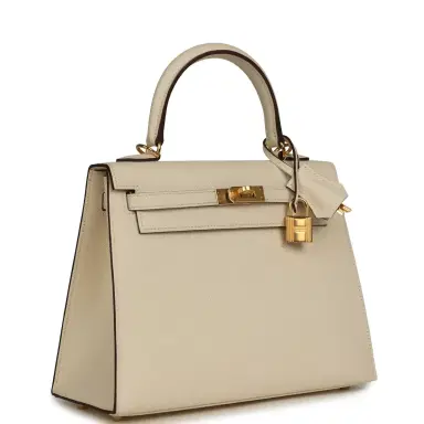 HERMÈS Hermes Kelly Sellier 25 Nata Epsom Gold Hardware | Thumbnail 2 HERMÈS Hermes Kelly Sellier 25 Nata Epsom Gold Hardware | Thumbnail 2
