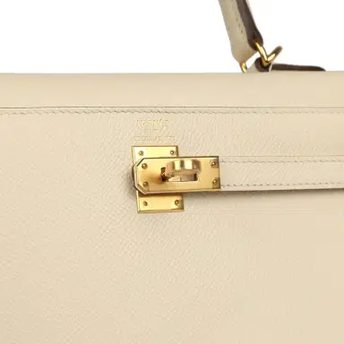 HERMÈS Hermes Kelly Sellier 25 Nata Epsom Gold Hardware | Thumbnail 7 HERMÈS Hermes Kelly Sellier 25 Nata Epsom Gold Hardware | Thumbnail 7