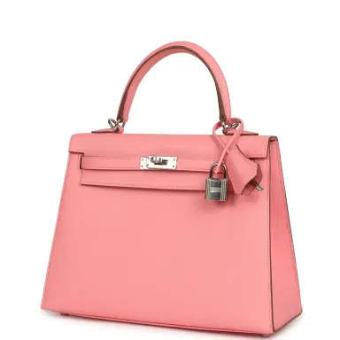 HERMÈS Hermes Kelly Sellier 25 Rose Confetti Epsom Palladium Hardware | Thumbnail 5 HERMÈS Hermes Kelly Sellier 25 Rose Confetti Epsom Palladium Hardware | Thumbnail 5