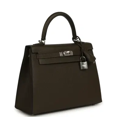 HERMÈS Hermes Kelly Sellier 25 Vert Loden Epsom Palladium Hardware | Thumbnail 2 HERMÈS Hermes Kelly Sellier 25 Vert Loden Epsom Palladium Hardware | Thumbnail 2
