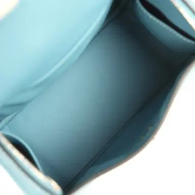 HERMÈS Hermes Mini Lindy II Blue Jean Clemence Palladium Hardware | Thumbnail 9 HERMÈS Hermes Mini Lindy II Blue Jean Clemence Palladium Hardware | Thumbnail 9