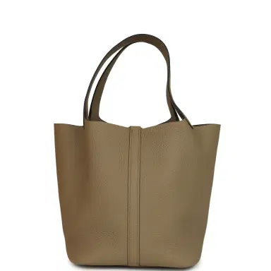 HERMÈS Hermes Picotin Lock 22 Beige Marfa Clemence Gold Hardware | Thumbnail 4 HERMÈS Hermes Picotin Lock 22 Beige Marfa Clemence Gold Hardware | Thumbnail 4