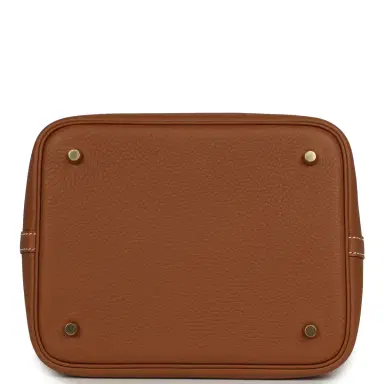 HERMÈS Hermes Picotin Lock 22 Gold Clemence Gold Hardware | Thumbnail 6 HERMÈS Hermes Picotin Lock 22 Gold Clemence Gold Hardware | Thumbnail 6