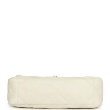 Chanel Pre-owned Chanel Medium 19 Flap Bag White Lambskin Mixed Metal Hardware | Thumbnail 6 Chanel Pre-owned Chanel Medium 19 Flap Bag White Lambskin Mixed Metal Hardware | Thumbnail 6