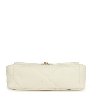 Chanel Pre-owned Chanel Medium 19 Flap Bag White Lambskin Mixed Metal Hardware | Thumbnail 8 Chanel Pre-owned Chanel Medium 19 Flap Bag White Lambskin Mixed Metal Hardware | Thumbnail 8