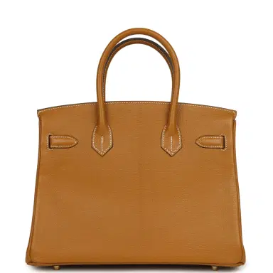 HERMÈS Pre-owned Hermes Special Order (HSS) Birkin 30 Caramel Verso Chèvre Brushed Gold Hardware | Thumbnail 4 HERMÈS Pre-owned Hermes Special Order (HSS) Birkin 30 Caramel Verso Chèvre Brushed Gold Hardware | Thumbnail 4