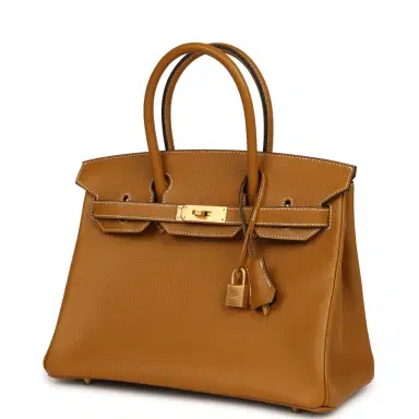 HERMÈS Pre-owned Hermes Special Order (HSS) Birkin 30 Caramel Verso Chèvre Brushed Gold Hardware | Thumbnail 5 HERMÈS Pre-owned Hermes Special Order (HSS) Birkin 30 Caramel Verso Chèvre Brushed Gold Hardware | Thumbnail 5