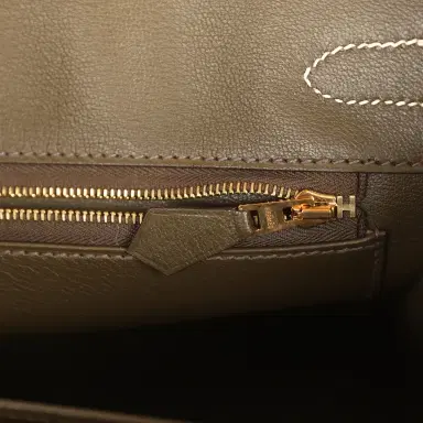 HERMÈS Pre-owned Hermes Special Order (HSS) Birkin 30 Caramel Verso Chèvre Brushed Gold Hardware | Thumbnail 9 HERMÈS Pre-owned Hermes Special Order (HSS) Birkin 30 Caramel Verso Chèvre Brushed Gold Hardware | Thumbnail 9