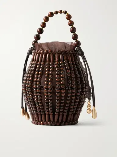 Cult Gaia Lanterna Wood-beaded Mini Bag | Thumbnail 4 Cult Gaia Lanterna Wood-beaded Mini Bag | Thumbnail 4