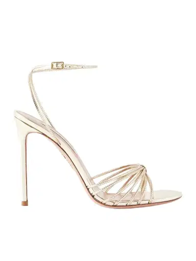 Aquazzura Anima 105 Mirrored Metallic Leather Sandals | Thumbnail 1 Aquazzura Anima 105 Mirrored Metallic Leather Sandals | Thumbnail 1