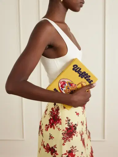 Olympia Le-Tan Waffles: Breakfast For Champions Embroidered Canvas Clutch | Thumbnail 2 Olympia Le-Tan Waffles: Breakfast For Champions Embroidered Canvas Clutch | Thumbnail 2