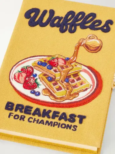Olympia Le-Tan Waffles: Breakfast For Champions Embroidered Canvas Clutch | Thumbnail 5 Olympia Le-Tan Waffles: Breakfast For Champions Embroidered Canvas Clutch | Thumbnail 5