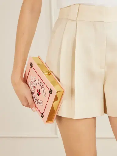 Olympia Le-Tan Good Luck Embroidered Canvas Clutch | Thumbnail 2 Olympia Le-Tan Good Luck Embroidered Canvas Clutch | Thumbnail 2