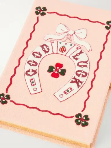 Olympia Le-Tan Good Luck Embroidered Canvas Clutch | Thumbnail 5 Olympia Le-Tan Good Luck Embroidered Canvas Clutch | Thumbnail 5