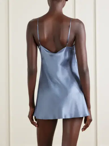 Carine Gilson Lace-embroidered Silk-satin Mini Dress | Thumbnail 3 Carine Gilson Lace-embroidered Silk-satin Mini Dress | Thumbnail 3