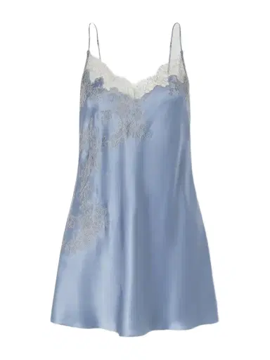 Carine Gilson Lace-embroidered Silk-satin Mini Dress | Thumbnail 1 Carine Gilson Lace-embroidered Silk-satin Mini Dress | Thumbnail 1