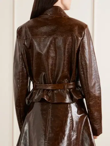 Sportmax Canditi Cropped Belted Coated-cotton Jacket | Thumbnail 3 Sportmax Canditi Cropped Belted Coated-cotton Jacket | Thumbnail 3