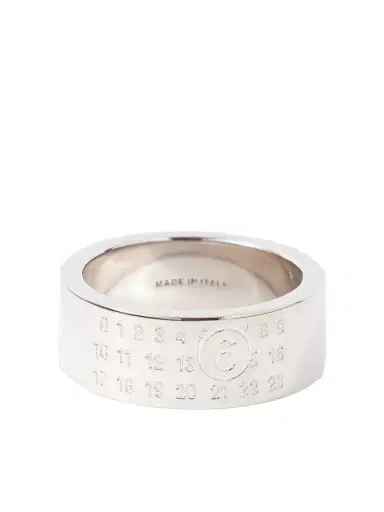 MM6 MAISON MARGIELA Logo-engraved Silver-tone Ring | Thumbnail 1 MM6 MAISON MARGIELA Logo-engraved Silver-tone Ring | Thumbnail 1