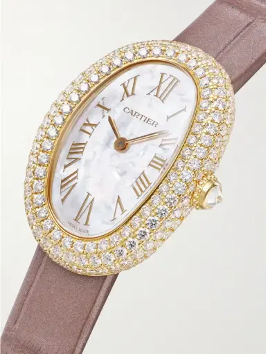 Cartier Baignoire 31.4mm Small 18-karat Gold, Alligator And Diamond Watch | Thumbnail 3 Cartier Baignoire 31.4mm Small 18-karat Gold, Alligator And Diamond Watch | Thumbnail 3