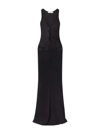 Christopher Esber Verner Cut-out Ribbed-detail Lace-trimmed Jersey Midi Dress | Thumbnail 1 Christopher Esber Verner Cut-out Ribbed-detail Lace-trimmed Jersey Midi Dress | Thumbnail 1