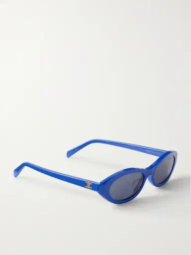 CELINE Eyewear Triomphe Mini Oval-frame Acetate Sunglasses | Thumbnail 3 CELINE Eyewear Triomphe Mini Oval-frame Acetate Sunglasses | Thumbnail 3