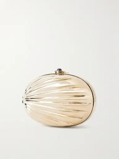 Juju Vera Petra Gemstone-embellished Tasseled Cord Silver Clutch | Thumbnail 4 Juju Vera Petra Gemstone-embellished Tasseled Cord Silver Clutch | Thumbnail 4