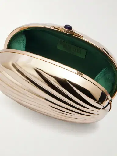 Juju Vera Petra Gemstone-embellished Tasseled Cord Silver Clutch | Thumbnail 6 Juju Vera Petra Gemstone-embellished Tasseled Cord Silver Clutch | Thumbnail 6