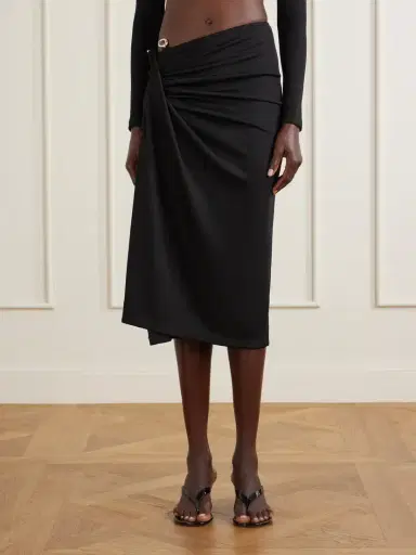 Christopher Esber Droplet Crystal Clasp Cascade Embellished Ribbed Midi Skirt | Thumbnail 3 Christopher Esber Droplet Crystal Clasp Cascade Embellished Ribbed Midi Skirt | Thumbnail 3
