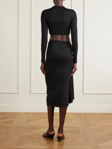 Christopher Esber Droplet Crystal Clasp Cascade Embellished Ribbed Midi Skirt | Thumbnail 4 Christopher Esber Droplet Crystal Clasp Cascade Embellished Ribbed Midi Skirt | Thumbnail 4