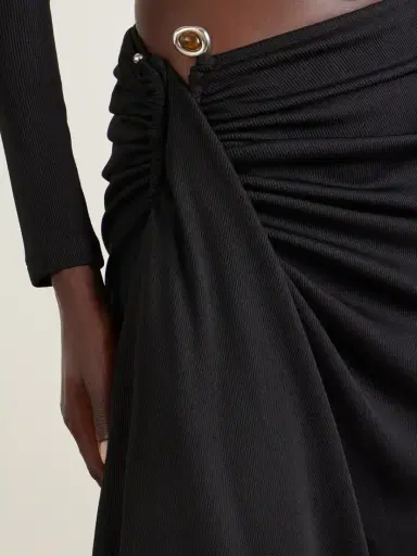 Christopher Esber Droplet Crystal Clasp Cascade Embellished Ribbed Midi Skirt | Thumbnail 5 Christopher Esber Droplet Crystal Clasp Cascade Embellished Ribbed Midi Skirt | Thumbnail 5