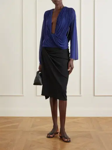 Christopher Esber Ripple Draped Jersey Blouse | Thumbnail 2 Christopher Esber Ripple Draped Jersey Blouse | Thumbnail 2