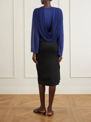 Christopher Esber Ripple Draped Jersey Blouse | Thumbnail 3 Christopher Esber Ripple Draped Jersey Blouse | Thumbnail 3