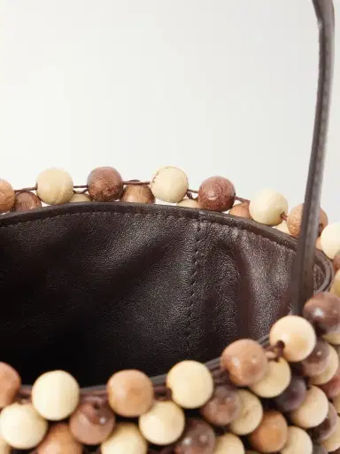 Rabanne Beaded Mini Wood Shoulder Bag | Thumbnail 6 Rabanne Beaded Mini Wood Shoulder Bag | Thumbnail 6